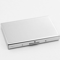 Dompet Kartu Stainless Steel 6 Slot Tipis Anti RFID, Tempat Kartu Bisnis Minimalis Ringkas untuk Pria & Wanita