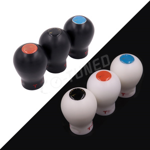 JDMカースタイリング卸売カスタムラウンドシフトノブ樹脂ギアノブユニバーサルトヨタ用レーシングロゴ付き - Product Image 2