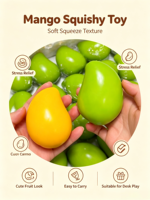 Nouvelle Boîte Mystère - Blocs de Construction Squishy TPR à Changement de Couleur, Effet Mangue Croustillante, à Remontée Lente, Jouet Anti-Stress Fidget