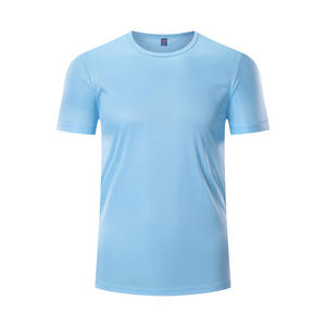 Boys Quick Dry Crew Neck Short Sleeve T-Shirt Polyester Solid Color Sport Wear - Product Image 1