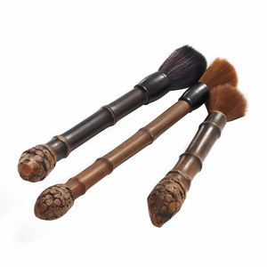 Cepillo para Tetera de Raíz de Bambú Carbonizado Hecho a Mano, Accesorio para Ceremonia del Té, Forma Cilíndrica, Calidad de Primera Clase, No Suelta Fibra - Product Image 5