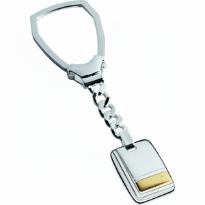 Portachiavi Rosa Silverware 925 in Metallo con Catena e Accento Dorato - Product Image 2