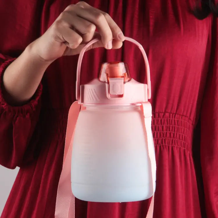 Портативная бутылка для воды для путешествий на открытом воздухе, кувшин для спортзала, пластиковая Спортивная солома, Мотивационная бутылка для воды с маркером времени