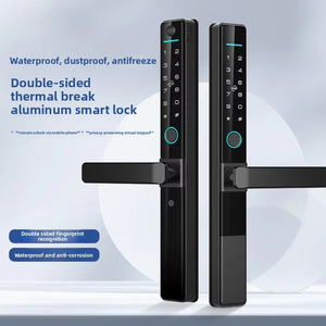 Serratura Intelligente a Doppia Impronta Digitale Impermeabile IP65 per Porte Scorrevoli in Vetro con Taglio Termico in Alluminio per Esterni - Product Image 4