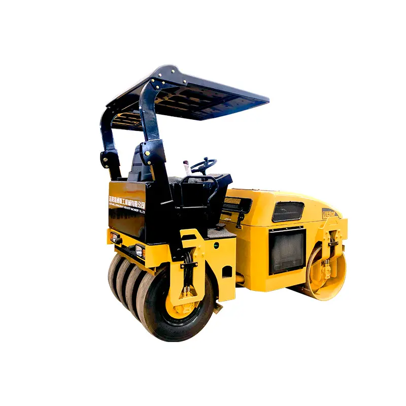 Rolo compactador vibratório de tambor duplo de 3 toneladas novo preço rolo compactador para venda