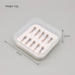 Gabarit de tungstène brun perdigon nymphes faisan queue mouche Euro nymphe naufrage rapide <span class=keywords><strong>truite</strong></span> pêche <span class=keywords><strong>leurre</strong></span> mouches artificiel insecte appât - Product Image 6