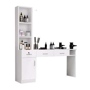 Station de Salon de Coiffure Multifonctionnelle pour Salon de Beauté, Meuble de Salon avec Étagères, Armoire à Outils pour Barbier - Product Image 1