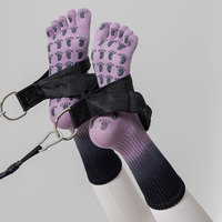 KTS501 Logo personnalisé OEM Gradient Yoga Chaussettes antidérapantes d'intérieur Pilates Chaussettes à cinq doigts Chaussettes de sport et de fitness avec pantalon de requin