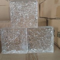 Brique de verre creuse carrée ultra-transparente effet cristal pour cloison de salle de bain, brique industrielle creuse colorée tendance