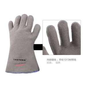 Gants résistants à la chaleur Caston 250C gris taille unique pour usage industriel en usine - Product Image 3