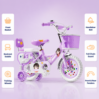 Vélo pour enfants à cadre en acier de 12 à 20 pouces avec roues d'apprentissage, pour garçons et filles de 2 à 10 ans, prix abordable