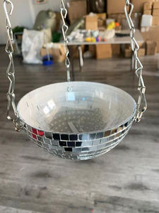 Vente flash : Pot de fleurs rond suspendu <span class=keywords><strong>en</strong></span> forme de boule disco avec corde <span class=keywords><strong>en</strong></span> <span class=keywords><strong>macramé</strong></span> métallique, trou de drainage pour la décoration de la maison - Product Image 6