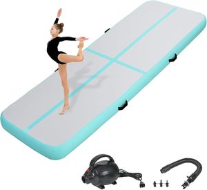 Tapis de gymnastique gonflable Air Mat Tumble Track avec pompe à air électrique pour usage domestique, entraînement de cheerleading, gymnastique pour enfants, yoga - Product Image 1