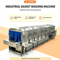 Laveuse de caisses de type tunnel personnalisée, machine à laver automatique pour paniers et bacs en plastique, pulvérisation haute pression pour usine agroalimentaire