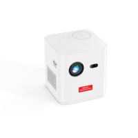 Proyector Inteligente WiFi Android de Doble Banda, Proyector de Video Pico para Cine en Casa 3D, Mini Proyector Portátil LED DLP 4K