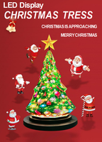 Arbre de Noël LED personnalisé pour centre commercial, arbre numérique rétractable en couleur, attire les clients, stimule les ventes