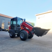 Minipala gommata diesel Kubota TOHO multifunzione compatta da 1T, piccola pala telescopica anteriore per progetti, giardini, ville, fattorie