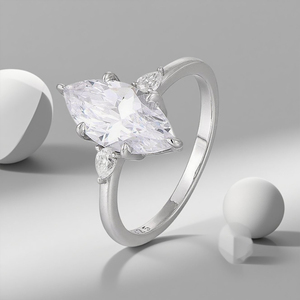 Bague Moissanite Argent 925 Bague Moissanite Minimaliste Femme Peut être Personnalisée Comme Bague de Couple - Product Image 6