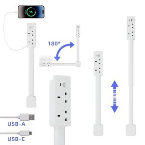 Extensor <span class=keywords><strong>de</strong></span> Enchufe Eléctrico, Enchufe Giratorio, Extensor para Mesitas <span class=keywords><strong>de</strong></span> Noche y Escritorios para Reino Unido - Product Image 1