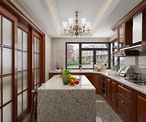 Mueble de Cocina Estilo Europeo Americano, Almacenamiento Multifuncional Personalizado, Diseño Moderno, Panel de Madera Contrachapada, Ecológico, Resistente al Agua - Product Image 2