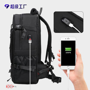 Mochila Impermeable para Portátil Super Factory para Hombre, Negra, para Viajes de Negocios, con Correas de Hombro y Compartimento para Ordenador, Primavera 2025 - Product Image 4