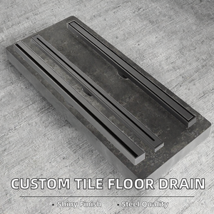 Drenaje Lineal para Azulejos, Desagüe Moderno para Ducha, Canal de Drenaje Invisible de Acero Inoxidable 304 para Baño, de 20 a 120 cm de Largo - Product Image 2