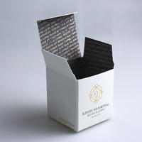 Boîte à fermeture automatique en papier de coton de luxe, or rose gaufré, emballage cosmétique pour flacon d'huile de squalane