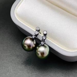 อุปกรณ์ทำเครื่องประดับมุก DIY ต่างหูเงินแท้ S925 พร้อมถาดเปล่าและลูกปัดทรงกลมขนาด 8-13 มม. เครื่องประดับเงินแฟชั่น รุ่น 22420 - Product Image 1