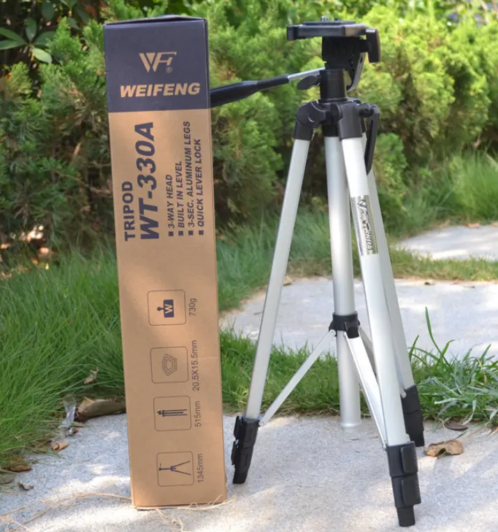 Miglior prezzo di vendita della macchina fotografica Videocamera supporto regolabile WT330 Per fold del basamento Weifeng 330A Treppiedi di Macchina Fotografica Del Basamento con scatola di cartone pacchetto