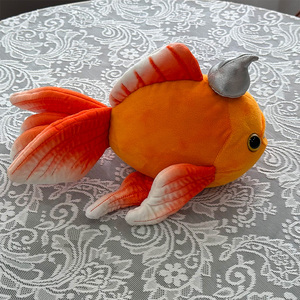 Juguete de Peluche Eléctrico Personalizado al por Mayor, Pez Dorado Cantante con Sombrero, Juguete de Peluche Electrónico OEM - Product Image 2