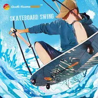 Stand up surf Swing Skateboard Swing maniglie regolabili parco giochi all'aperto in legno scatola per bambini Logo personalizzato nero Unisex 1 Set
