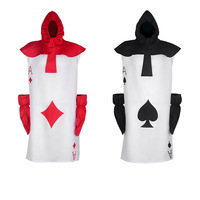 Costume de cosplay Echo Poker Warrior Club Black Spade Halloween Factory Stock pour homme en polyester