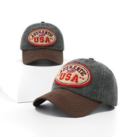 Autentico Cappello da Baseball USA Regolabile, Unisex, in Tela Vintage, Protezione Solare per Tutte le Stagioni, Cappello da Esterno con Ricamo Personalizzato in Cotone