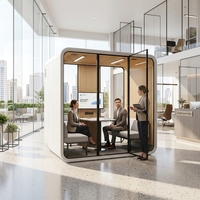 Cabine téléphonique de bureau, Pod multimédia, Suite exécutive, Espace de travail isolé, Salle de réunion insonorisée pour 4 personnes, Testé SGS BIFMA