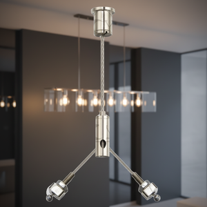 Kit de <span class=keywords><strong>suspension</strong></span> pour lampes LED en cuivre, personnalisable, avec cordon de <span class=keywords><strong>plafond</strong></span>, mousqueton, pince pour câble, accessoires pour l'éclairage suspendu - Product Image 1