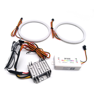 Anneaux lumineux LED multicolores 70 mm-160 mm, commande par application, éclairage LED de voiture, Angel Eye - Product Image 1