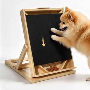 Adjustable wooden dog <b>scratching</b> <b>post</b> with sandpaper, nail scraper, hidden treat compartment, customizable dog <b>scratching</b> <b>post</b>. - Product Image 2