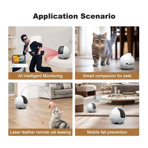 <b>Smart</b> Automatic Dog Pet Monitor Robot Toy Classic Plastic <b>WiFi</b> Security <b>Camera</b> with Laser Exercise Companion - Product Image 4