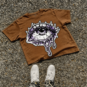 Custom 100% Cotton T-shirt Print Logo Distressed Design Plus Size T-shirt High Quality Hot Selling Tee for Men - Product Image 4