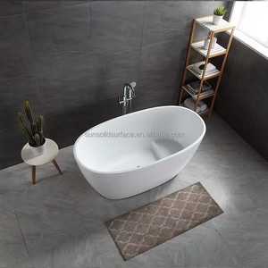 Baignoire autoportante moderne en surface solide mate, fabrication OEM/ODM avec 15 ans d'expérience, excellent prix - Product Image 4