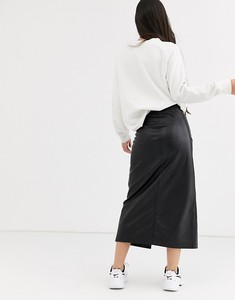 Vente en gros de taille haute en faux <span class=keywords><strong>cuir</strong></span>, <span class=keywords><strong>jupe</strong></span> <span class=keywords><strong>longue</strong></span> moulante fendue en hauteur, <span class=keywords><strong>jupe</strong></span> <span class=keywords><strong>longue</strong></span> noire grande taille, jupes crayon sexy pour femmes - Product Image 2