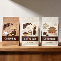 Sachets de café refermables de qualité supérieure, qualité alimentaire, impression personnalisée, pour les torréfacteurs de café de spécialité