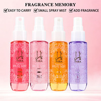 Set de Perfumes en Spray sin Alcohol de Larga Duración con Aroma a Melocotón y Vainilla, Perfume Corporal y Capilar, Venta al por Mayor, Caja de Regalo con 4 Botellas