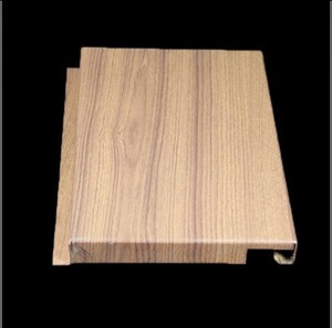 Panneaux de mur-rideau en aluminium modernes, imperméables, revêtement poudré, finition imitation bois extérieur - Product Image 4