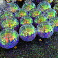 Sphère géante irisée flottante, ballons publicitaires gonflables, boule miroir en PVC, impression UV, imperméable, électrique
