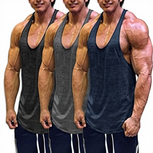 <b>Mens</b> Bodybuilding Stringer <b>Compression</b> Gym Vest Breathable Quick Dry Ribbed Polyester Sleeveless Workout Training <b>Shirt</b> - Product Image 2