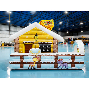 Nouvelle structure gonflable de Noël sur le thème des fêtes d'hiver avec toboggan pour événements, certifiée sûre - Product Image 4