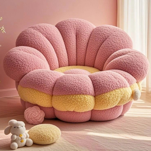 Silla de salón de pétalos de princesa, sofá individual, sala de estar, silla de salón moderna para dormitorio, sofá de compresión