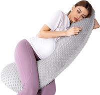 Oreiller de grossesse rectangulaire moderne en tissu pour un soutien complet du corps et un sommeil prénatal réparateur