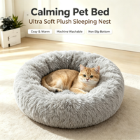 Coussin Apaisant Luxe 4cm en Fausse Fourrure pour Animaux, Toutes Saisons, Lavable, Antidérapant, Tapis Amovible S/M/L pour Chiens et Chats, Vente en Gros OEM